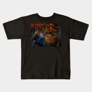 Dreams in barbed wire frame Kids T-Shirt